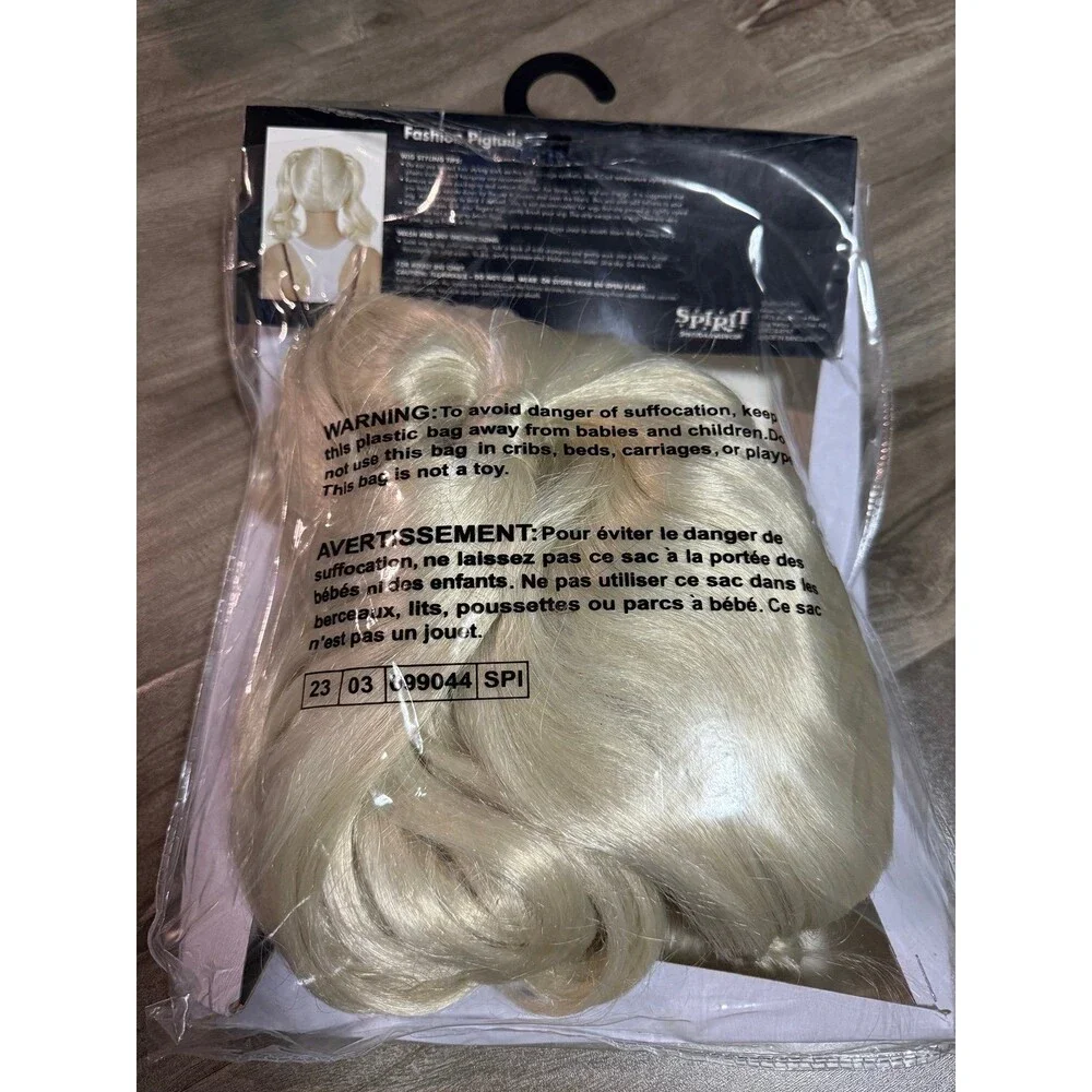 NEW Fashion Pigtails Bombshell Wig (Blonde) Spirit Halloween Star Long Hair